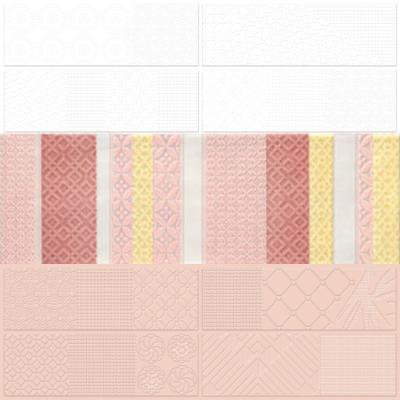 China 2020 New Design Metallic Pure Color Glazed Ceramic Tiles Wall Tiles Bathroom Floor Tiles Interior Pink Yellow Blue White 200*600 Size Many Colors for sale