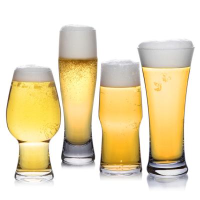 Cina Factory Wholesale Lead Free High Quality Crystal Transparent Glass Drink Cup Beer Glass Cup in vendita