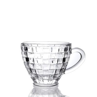 China Popular products 5oz Woven Collection Clear Transparent 150ml Coffee Mug Tea Glass for sale