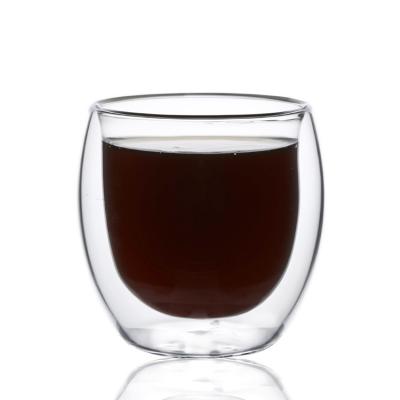 China 100% Handmade Heat Resistant Double Wall Glass Cup zu verkaufen