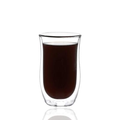 China Manufacture Custom Coffee Tea With High Borosilicate Handle Heat Resistant Double Wall Glass Cup zu verkaufen