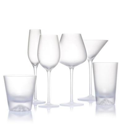 Китай Haute Couture 6 Piece Frosted Acid Etched Wine Glasses Wine Glass Set Gift продается