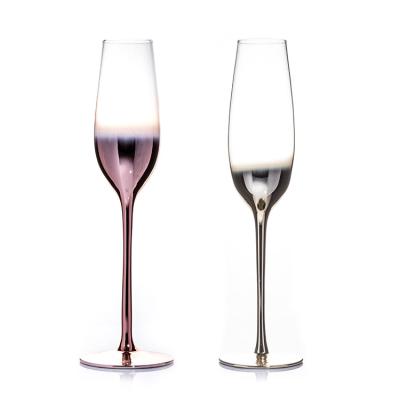 Китай New Lead - Free Crystal Glass Decorated Champagne 120ml Wine Glass Set продается