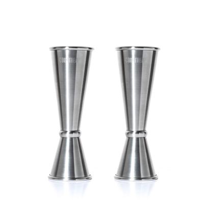 Cina Factory Direct custom  barware tools 30/60ml measure cup stainless steel cocktail bar double jigger in vendita