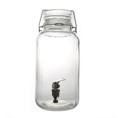 중국 Wholesale High Quality Clear Juice beverage Dispenser 4803ml Glass drink dispenser 판매용