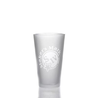 China New Design Custom Beer Glass Hiball Glass Frosted Engraving Craft Beer Mug for sale