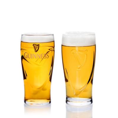 China Costom Design Logo Engraved Decorative High Quality Lead Free Crystal Beer Glass Mug for sale