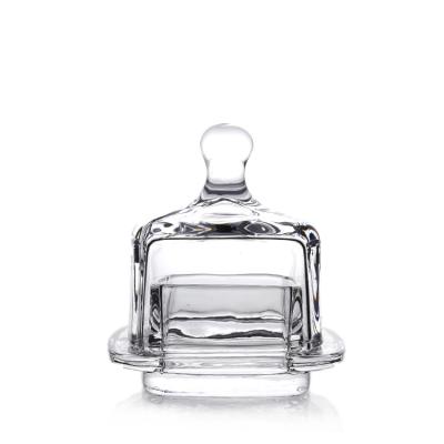 China China Whosale High Quality Clear Glass Butter Dish zu verkaufen