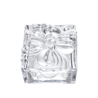 China High-grade Clear Glass crystal glass jewelry case boxes for ring and earring à venda