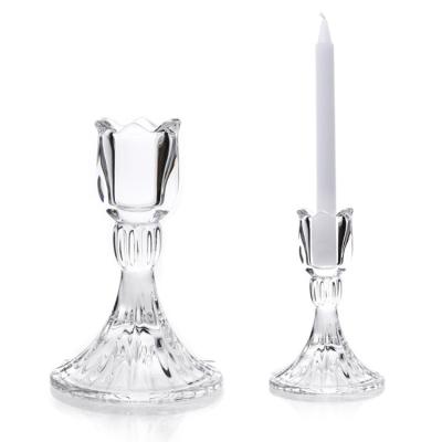 Cina Lead Free Crystal Glass Candle Holder for Home Decoration in vendita