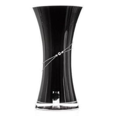 중국 New Fashioned Luxury engraved handcrafted gift black glass vase 판매용