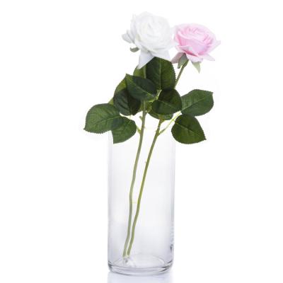 Cina Wholesale Indoor Home Decorative Clear Cylinder Murano Design Glass Vase Wedding in vendita