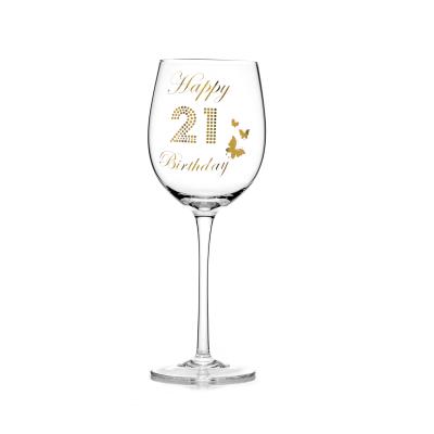 Chine Verre adapté aux besoins du client de festival de Fashionbale, 21ème verre de vin d'anniversaire pour des filles à vendre