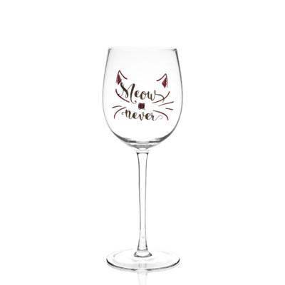 Chine Verre créatif de festival de décalque de nouveauté, Cat Themed Wine Glasses For Gfit à vendre