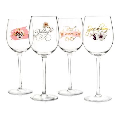 Chine Verres de vin personnalisés de style de gobelet de cadeaux, accueil d'ODM en verre de vin du jour de mères à vendre