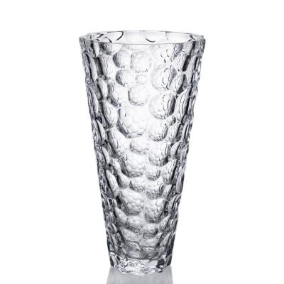 Chine vase à fleur transparent de taille de 30cm, vase en verre clair à bulle pour la Saint-Valentin à vendre