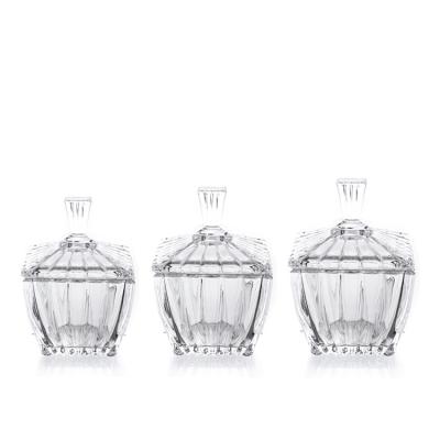 Chine pots en verre multifonctionnels de la sucrerie 200ml, transparent simple de boîte métallique en verre de stockage à vendre