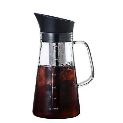 China 700ml Clear Cold Brew Iced Coffee Maker With Stainless Steel Filter for sale