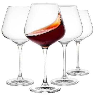 Chine verres à boire de vin de 23ozs 4Set, classique élégant refoulé en verre de vin à vendre