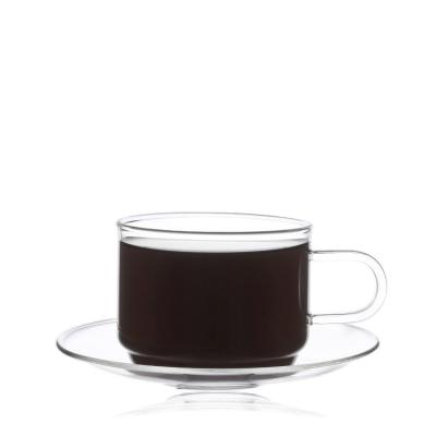 China Double Wall Insulated Glass Mugs 214ML For Cappuccino Espresso for sale