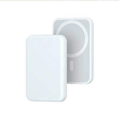 China Portable Phone Charger PD18W Mini Magnet Powerbank 5000mAh Fast Charging Magnetic Wireless Power Bank for sale