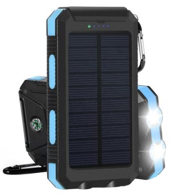 China Ip68 Waterproof Mobile Power Bank Portable Solar Power Bank 8000mah With Compass for sale