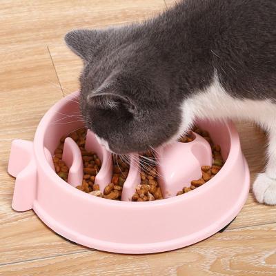 China Sustainable Pet Eating Slow Feeder Fish Train Dog Bowl Food Healthy Interactive Feeding Puppy Dish Dish Dog Bowl for sale