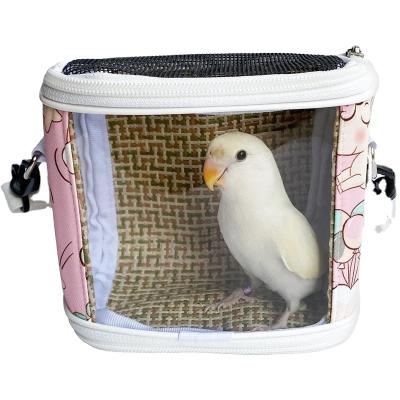 China Super Portable Travel Bag Carrier Parrot Bird Cage Breathable Lightweight Pet Hamster Squirrel Stored For Small Animals Pet Accessories for sale