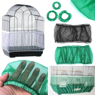 China Large Stocked Bird Cage Seed Catcher Seeds Bird Cage Nylon Mesh Netting Guard Skirt Parrot Square Cage for sale