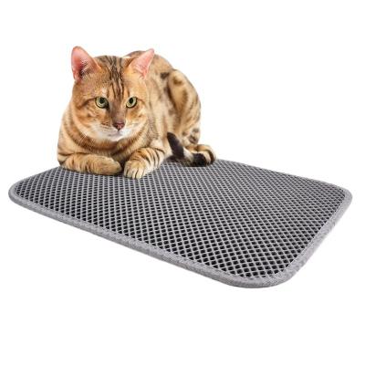 China With Waterproof Pet Trapper Cat Litter Mat EVA Double-Layer Pet Mat Travel Litter Trash Mat for sale