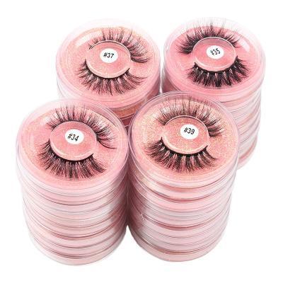 China Natural Long Lashes Wholesale 4/20/30/50/100 Pcs Natural False Eyelashes Makeup 3D Mink Eyelashes Thick Fake Lashes Bulk Cilios for sale