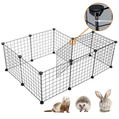 China Breathable Small Animal Cage Dog Playpen Fence Foldable Puppy Kennel House Exercise Training Cage Play Space for sale