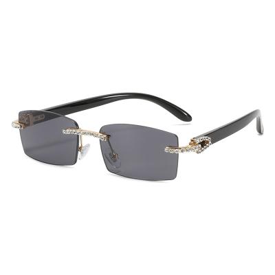 China Square diamond sunglasses fashion personality diamond-studded sunglasses street shooting sunglasses trend for sale