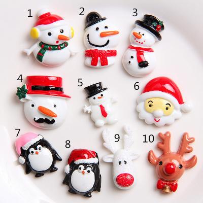 China China New Arrival Kawaii Resin Charms Cabochons Scrapbook Craft Christmas Snowman Flat-back Series For DIY Decoration for sale