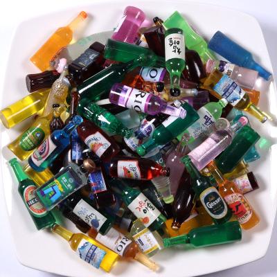 China EVERYWHERE colorful bottle resin charms flat-back charm diy decoration parts for dollhouse for sale