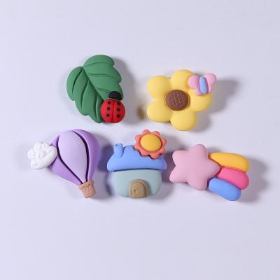 China China Kawaii Flat Back Resin Charms Plants Flowers Leaves Resin Accessories For Mobile Phone Shell Decoration for sale