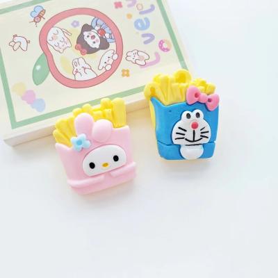 China Japan Kawaii Cartoon Fries Flat-back Resin Charms DIY Decoration Parts For Kids Hair Bow for sale