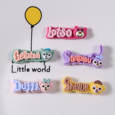 China China Anime Cartoon Alphabet Cards Flat Back Mud Charms Resin Mud Dropping For Scrapbooking Crafts for sale