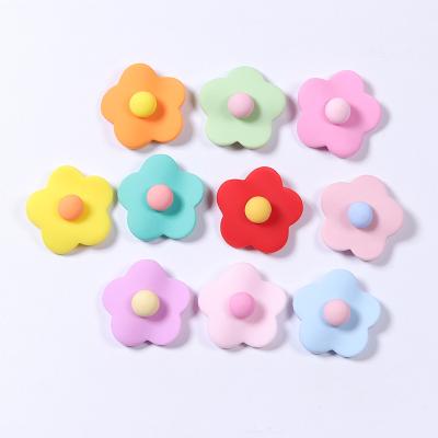 China China Hot Selling Kawaii Charms Five Petal Flower Resin Accessories Resin Ornaments For DIY Mud Craft Toys for sale