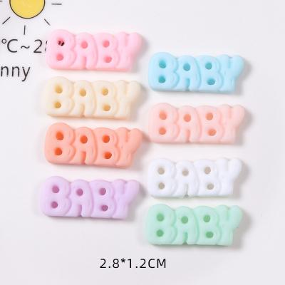 China Worldwide flatback charms cute baby letter crafts resin kawaii charms for sale