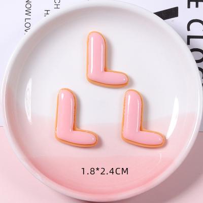 China China Bulk Back Flat Resin Charms Letter Resin Accessories For Mobile Phone Shell Decoration for sale