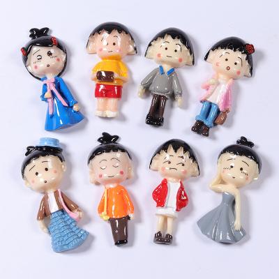 China China Professional Made Kawaii Chi-Bi Maruko Doll Decoration Lovely Charming Ornaments Resin Jewelry Accessories for sale