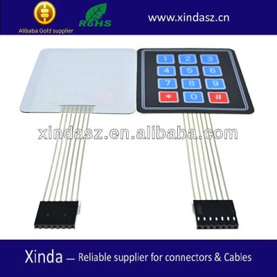 China Custom Calculator FPC Membrane Switch Keyboard Membrane Panel for sale