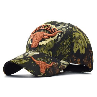 China JOINT Adjustable Mens Womens Visor 6 Panel Cotton Embroidery Fitted Camouflage Baseball Sports Cap Hat for sale