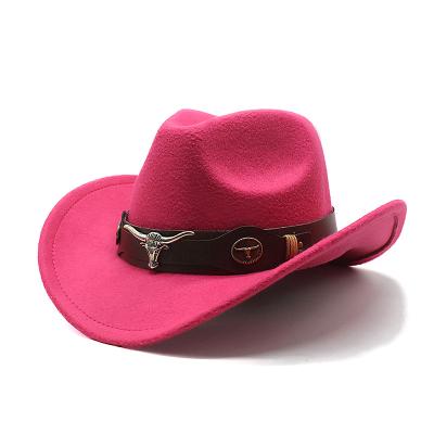 China 2022 Character Fashion Wholesale High Quality Mens Womens Wide Brim Felt Hat Felt Cowboy Hats for sale