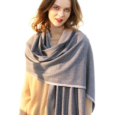 China Luxury Cotton Jacquard Fashion Winter Designer Wool Plain Pashmina Shawl Scarf Women Elegant for sale