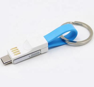 China Multifunction Charging+data transfer+promotion gift 3 in 1 USB key chain charging cable for sale