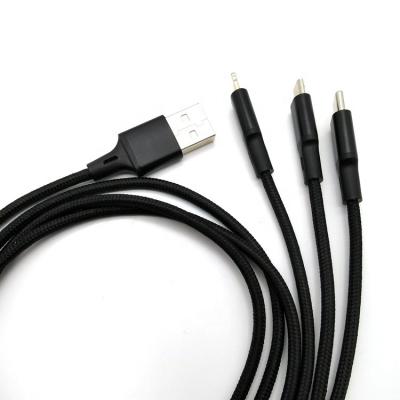 China Wholesale Multi Function Cable Micro Braid 2.1A Expandable Quick Charging Nylon Type C USB 3 IN 1 Cable for sale