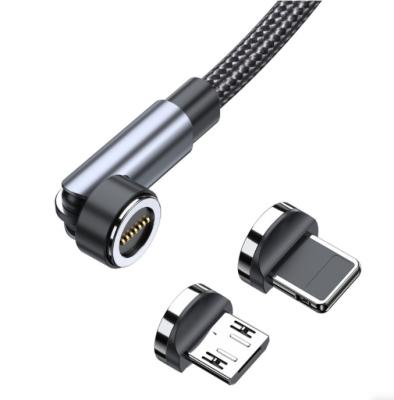 China 540 Degree Magnetic USB Charging Cable USB Cable 540 Rotation USB 3 in 1 Magnetic Data Transfer Cable for sale