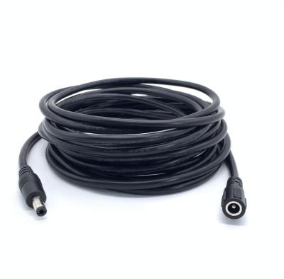 China Industrial Custom DC 12V Male To Female 5.5 2.1 Mm 5.5 2.2 Mm Power Extension Cable for sale